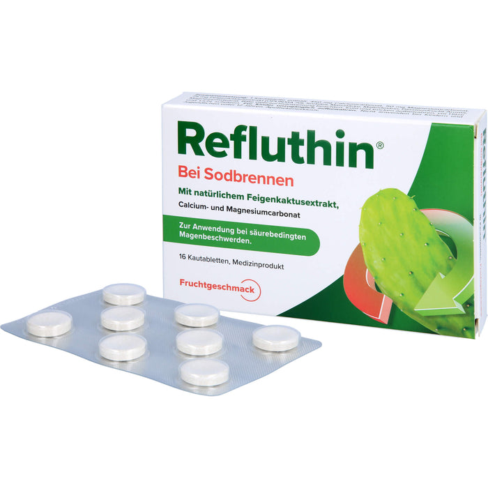 Refluthin bei Sodbrennen Kautabletten Frucht, 16 pc Tablettes