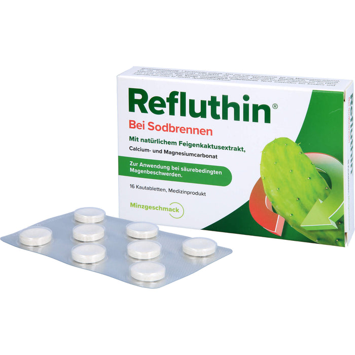 Refluthin bei Sodbrennen Kautabletten Minze, 16 St. Tabletten