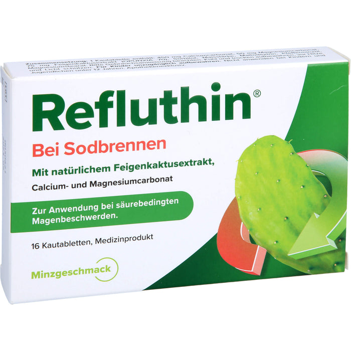 Refluthin bei Sodbrennen Kautabletten Minze, 16 pc Tablettes