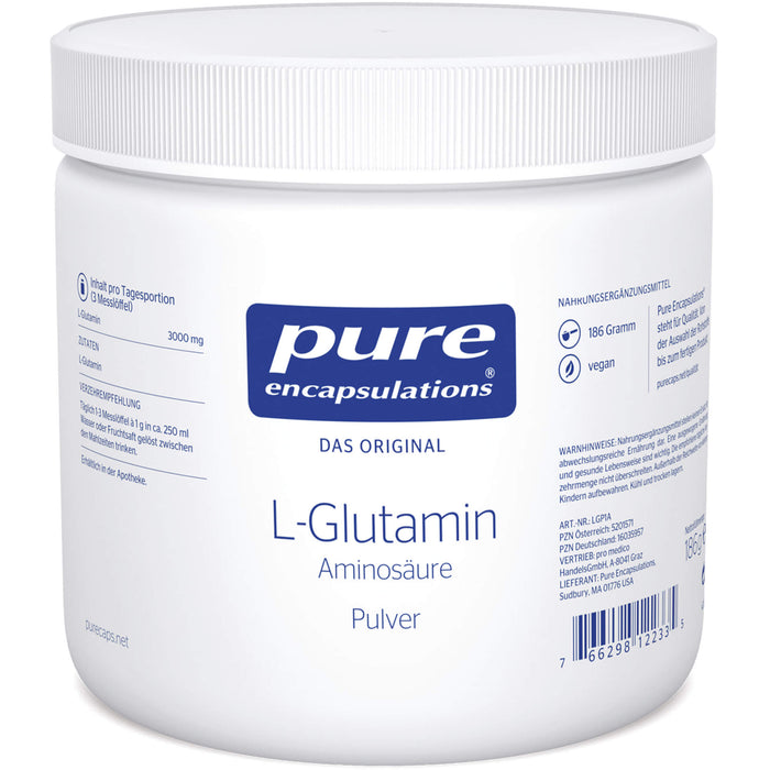 Pure Encapsulations L-Glutamin Pulver, 186 g PUL