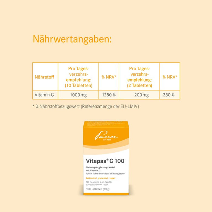 Pascoe Vitapas C 100 Tabletten, 100 pc Tablettes