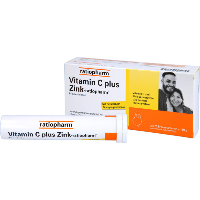 Vitamin C plus Zink-ratiopharm Brausetabletten, 40 pcs. Tablets