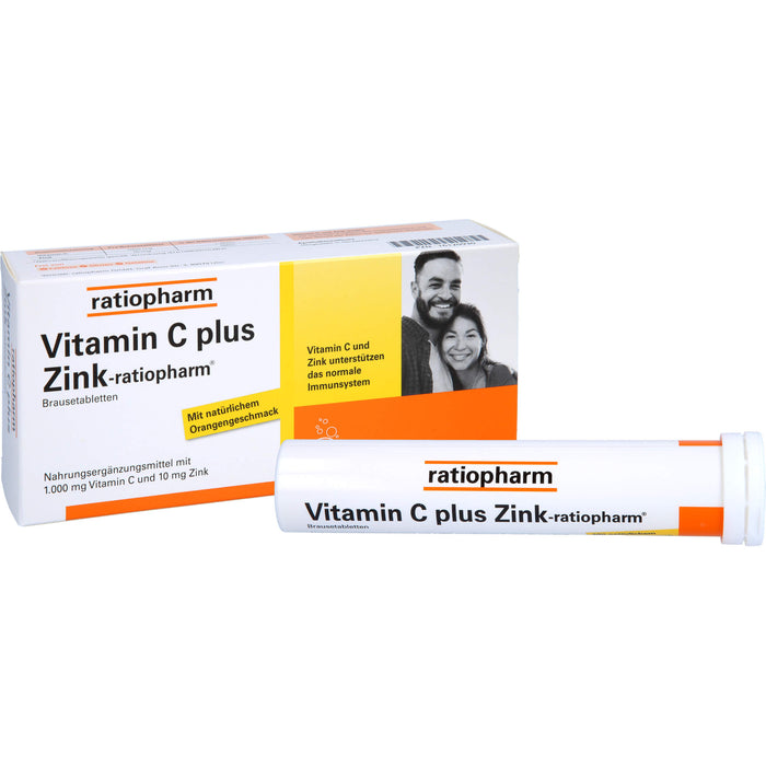 Vitamin C plus Zink-ratiopharm Brausetabletten, 40 pcs. Tablets