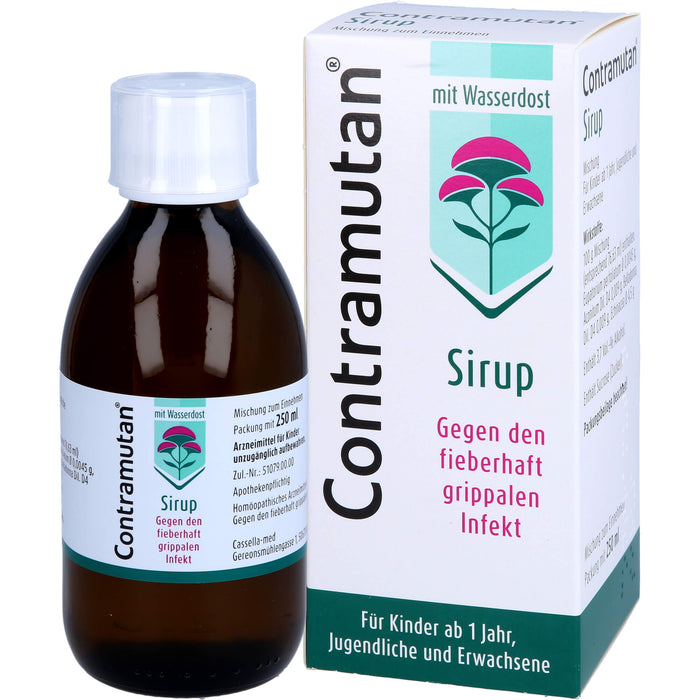 Contramutan Sirup Mischung gegen den fieberhaft grippalen Infekt, 250 ml Solution