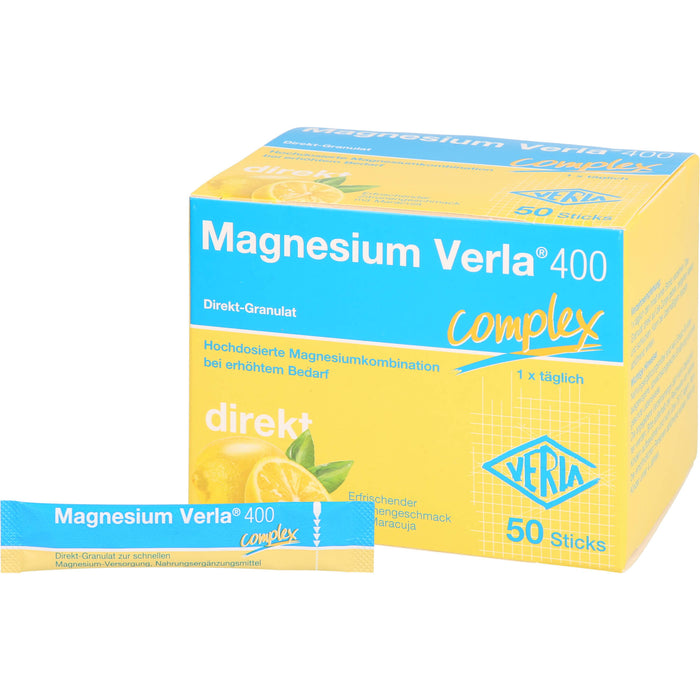 Magnesium Verla 400 complex Direkt-Granulat Sticks, 50 pcs. Sachets