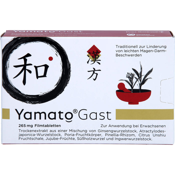 YamatoGast 265 mg Filmtabletten bei leichten Magen-Darm-Beschwerden, 27 pcs. Tablets