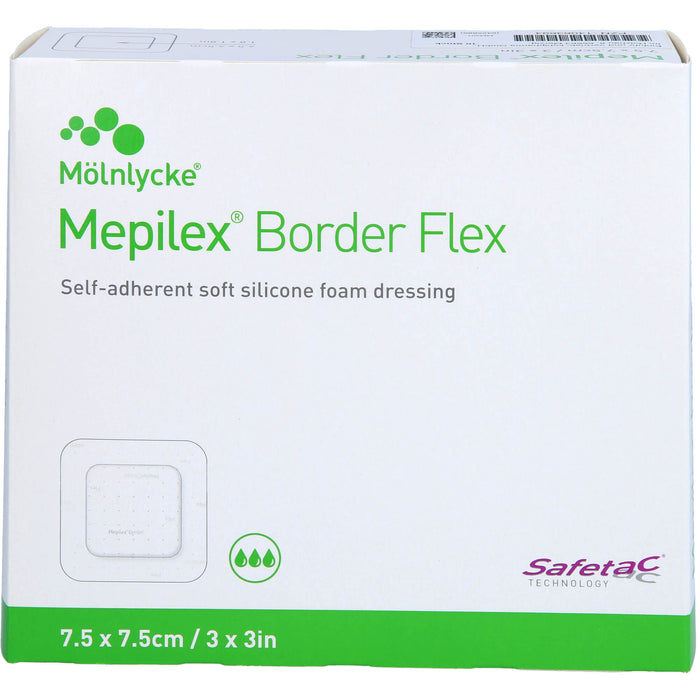 MEPILEX Border Flex Schaumverb.haftend 7,5x7,5 cm, 10 St VER