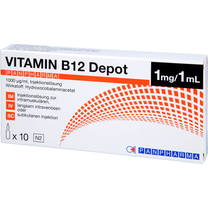 Panpharma Vitamin B12 Depot 1000 µg/ml Injektionslösung, 10 pc Ampoules