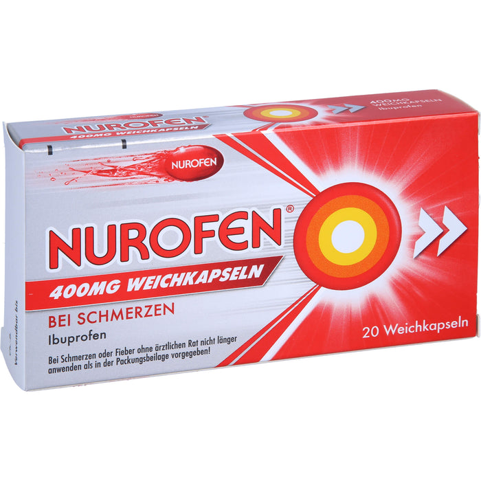 Nurofen 400 mg Weichkapseln bei Schmerzen, 20 pc Capsules