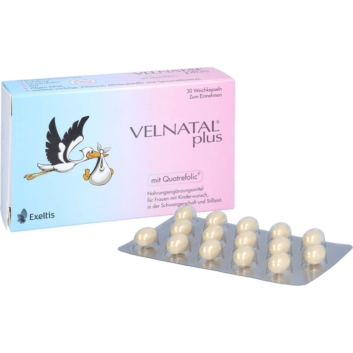 VELNATAL plus für Frauen mit Kinderwunsch Weichkapseln, 30 pcs. Capsules