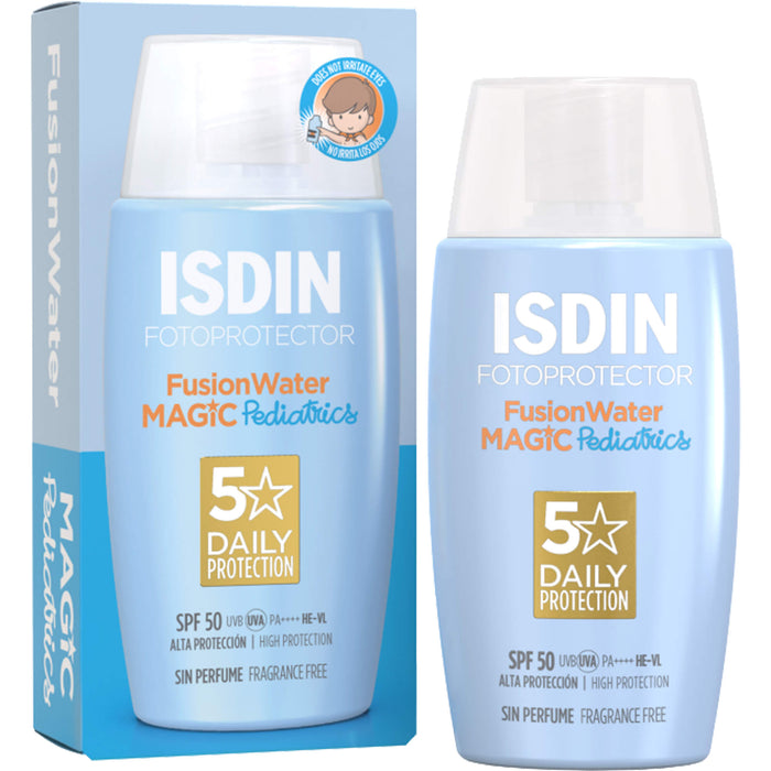 ISDIN Fotoprotector Pediatrics Fusion Water SPF 50 zum UV-Schutz und zur Pflege von Gesicht und Körper, 50 ml Crème