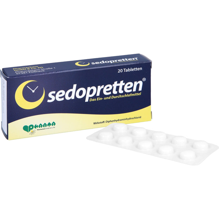 sedopretten Tabletten als Ein- und Durchschlafmittel, 20 pc Tablettes