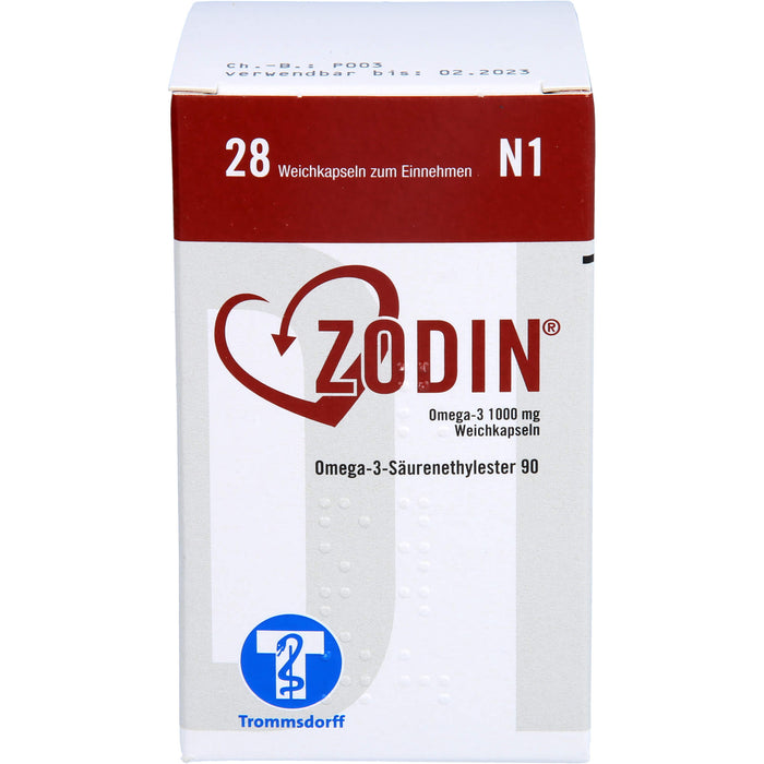 Zodin Omega-3 1000 mg Weichkapseln, 28 St WKA