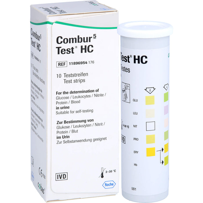 Combur 5 Test HC Urinteststreifen, 10 pc Bandelettes réactives