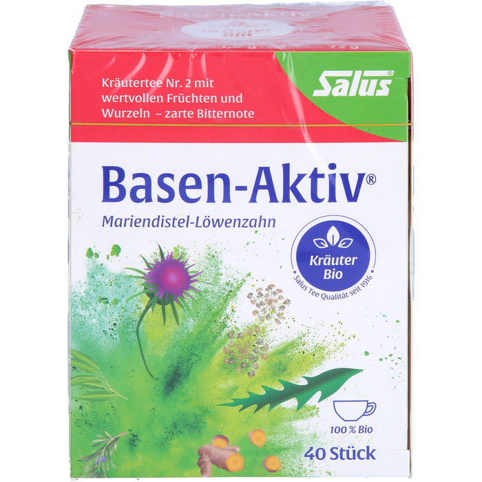 Basen-Aktiv Tee Nr. 2 Mariend.-Löwenzahn bio Salus, 40 St FBE