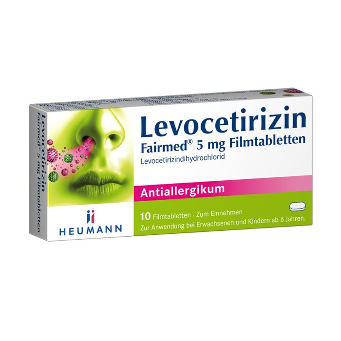 Levocetirizin Fairmed 5 mg Filmtabletten, 10 pcs. Tablets