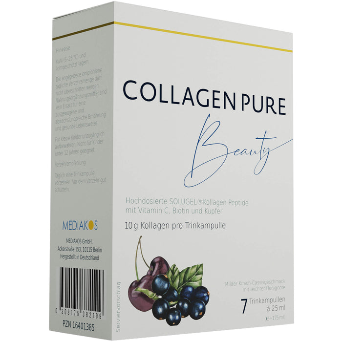 Collagen Pure Beauty 10g Kollagen hochdosiert Gold, 7X25 ml TRA