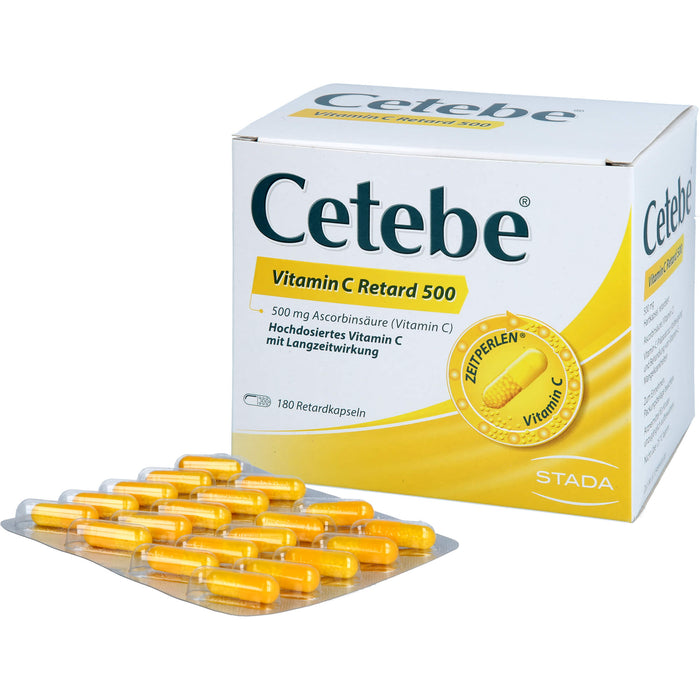 Cetebe Vitamin C Retard 500 Hartkapseln, 180 pcs. Capsules