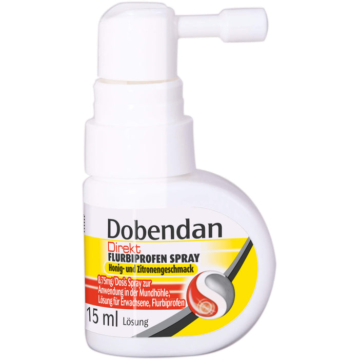 Dobendan Direkt Flurbiprofen Spray Honig- und Zitronengeschmack 8,75 mg/Dosis Spray zur Anwendung in der Mundhöhle, Lösung, 15 ml Solution