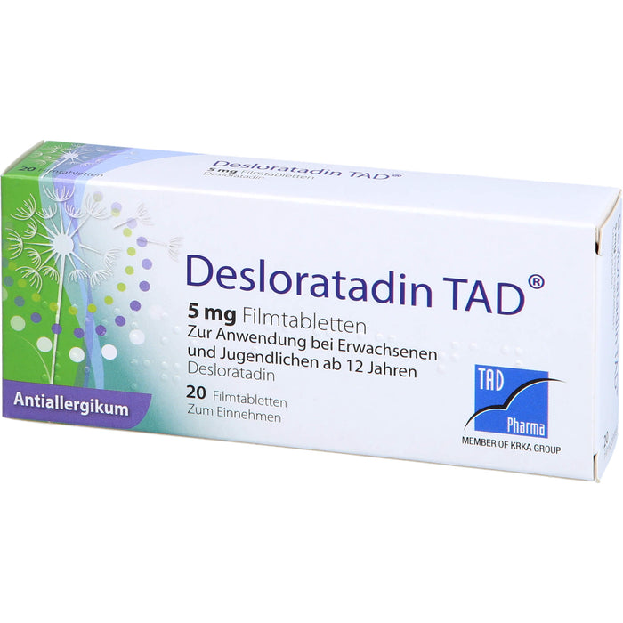 Desloratadin TAD 5 mg Filmtabletten, 20 pc Tablettes