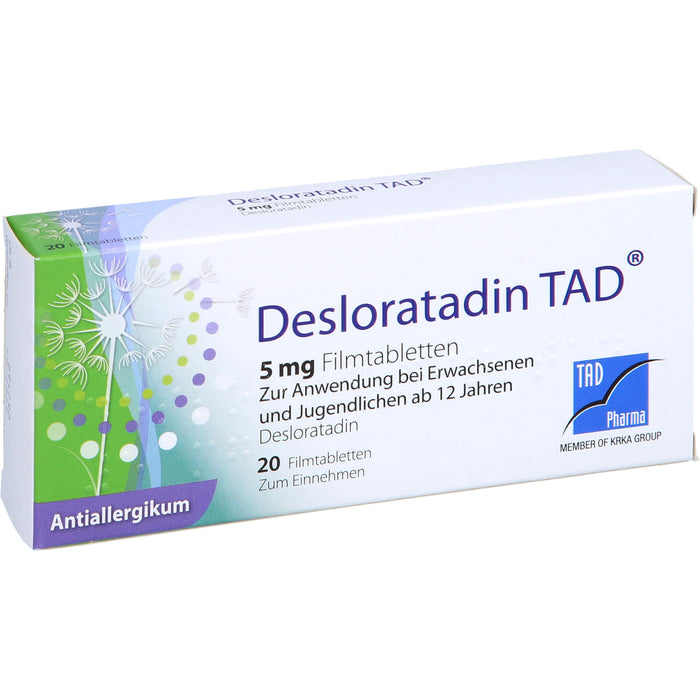 Desloratadin TAD 5 mg Filmtabletten, 20 pcs. Tablets