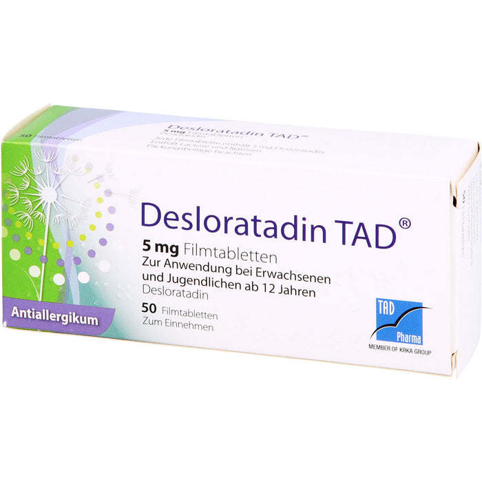 Desloratadin TAD 5 mg Filmtabletten, 50 pcs. Tablets