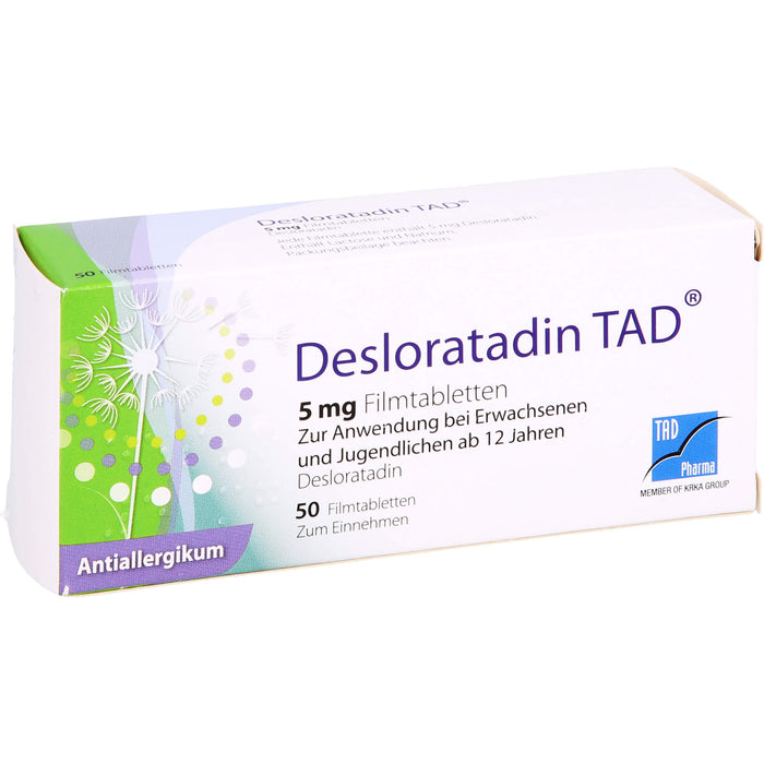 Desloratadin TAD 5 mg Filmtabletten, 50 pc Tablettes