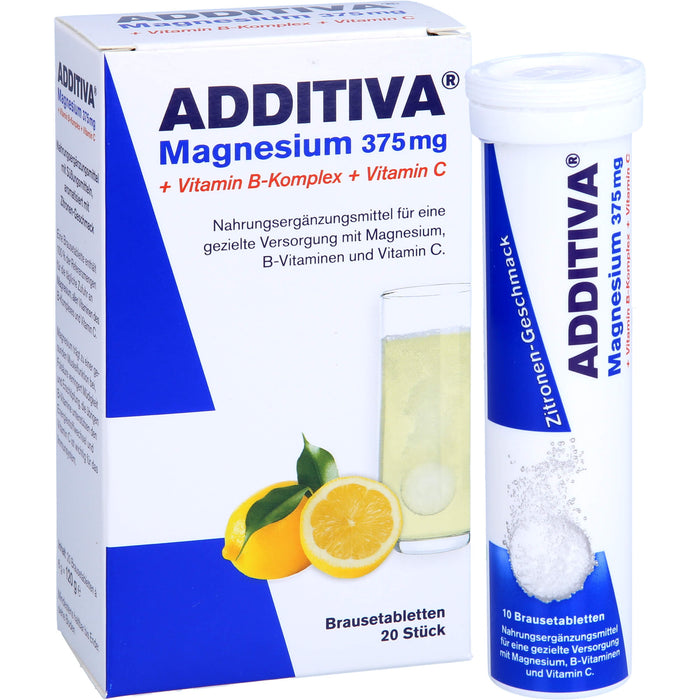 Additiva Magnesium 375 mg+Vitamin B Komplex+Vit C, 20X6 g BTA