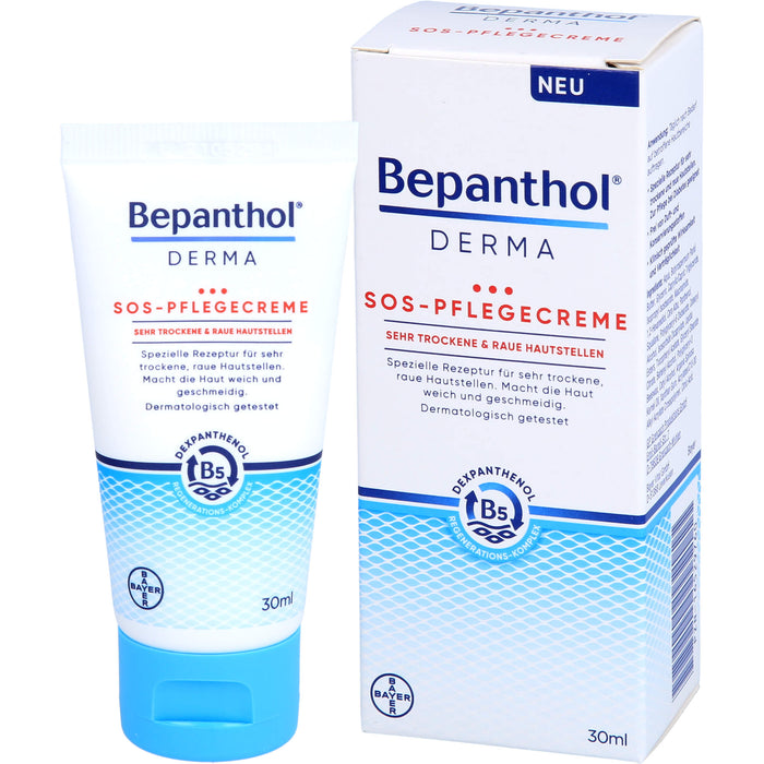 Bepanthol Derma SOS-Pflegecreme für sehr trockene & raue Hautstellen, 30 ml Crème