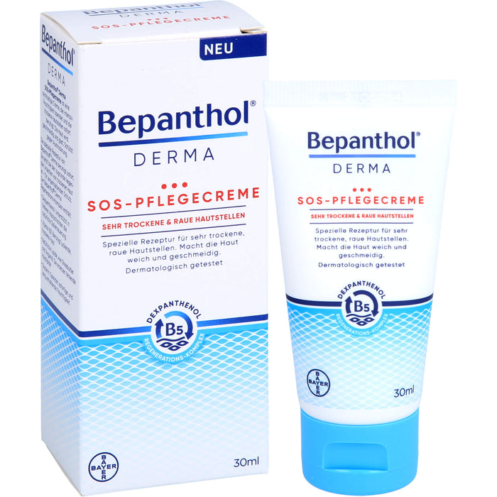 Bepanthol Derma SOS-Pflegecreme für sehr trockene & raue Hautstellen, 30 ml Cream