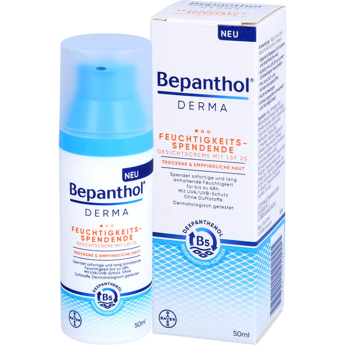 Bepanthol Derma Feuchtigkeit. Gesichtscreme LSF25, 50 ml Creme