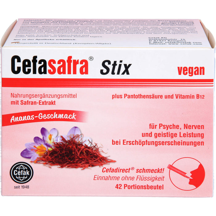 Cefasafra Stix, 42 St GRA