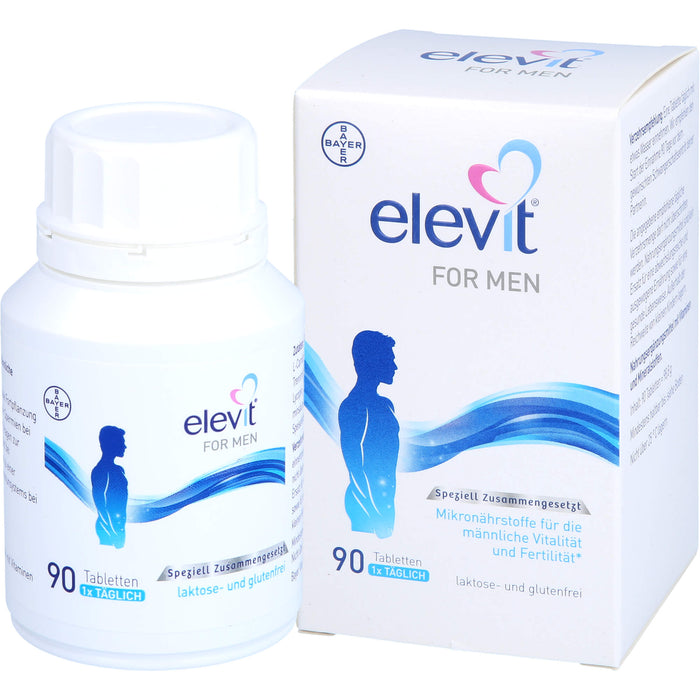 Elevit for Men Tabletten zur Unterstützung der männlichen Vitalität und Fertilität während der Babyplanung, 90 pc Tablettes