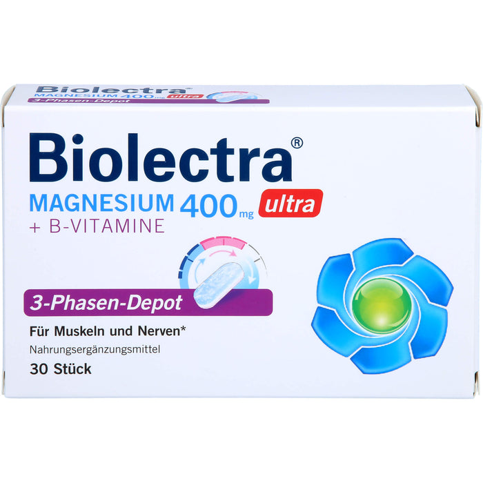 Biolectra Magnesium 400 mg ultra Tabletten, 30 pc Tablettes