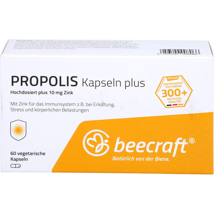 beecraft Propolis Kapseln Plus hochdosiert, 60 pc Tablettes