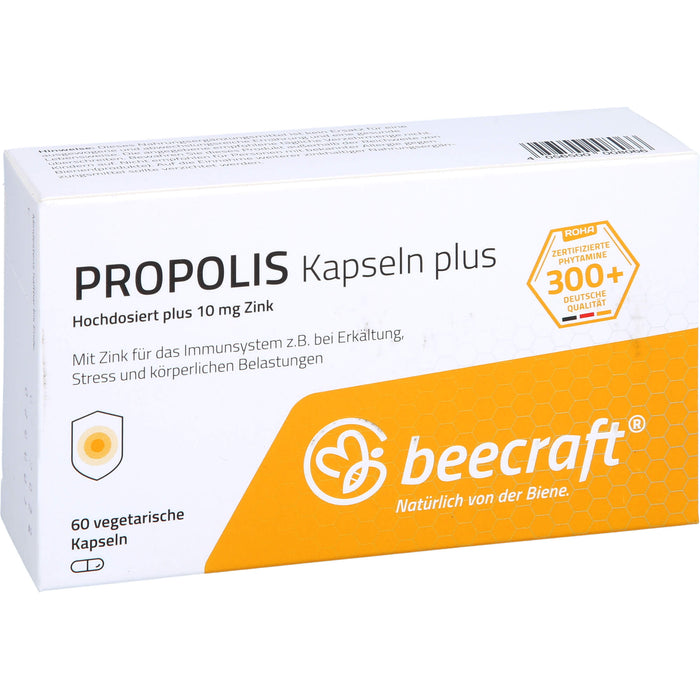 beecraft Propolis Kapseln Plus hochdosiert, 60 St. Tabletten