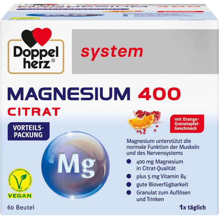 Doppelherz Magnesium 400 Citrat system, 60 pc Sachets