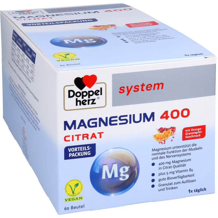 Doppelherz Magnesium 400 Citrat system, 60 pc Sachets