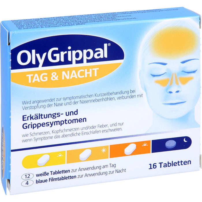 OlyGrippal Tag & Nacht 500 mg/60 mg Tabletten und 500 mg/25 mg Filmtabletten, 16 St. Tabletten