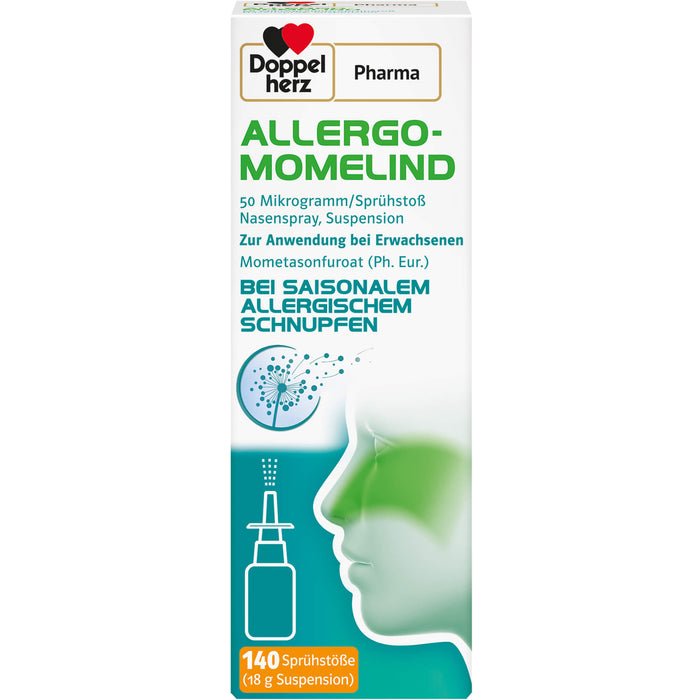 Doppelherz Pharma Allergo Momelind 50 µg bei saisonalem allergischem Schnupfen, 18 g Spray