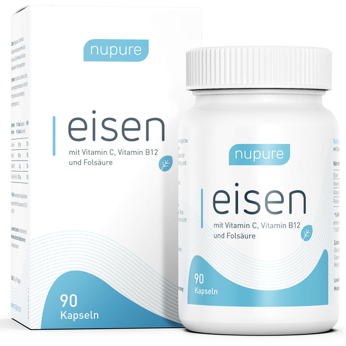 nupure Eisen plus Vitamin C + B12 + Folsäure, 90 St KAP