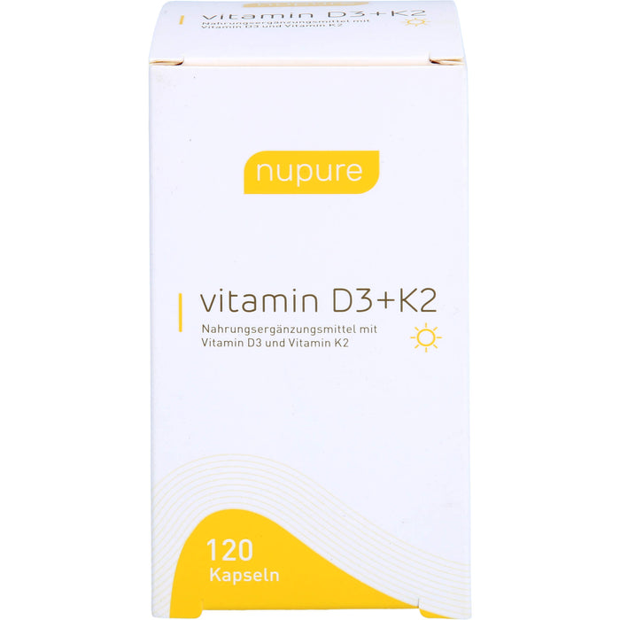 nupure vitamin D3 + K2 Kapseln, 120 St KAP