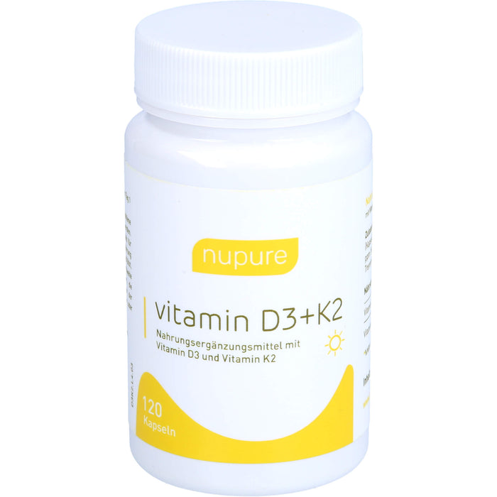 nupure vitamin D3 + K2 Kapseln, 120 St KAP