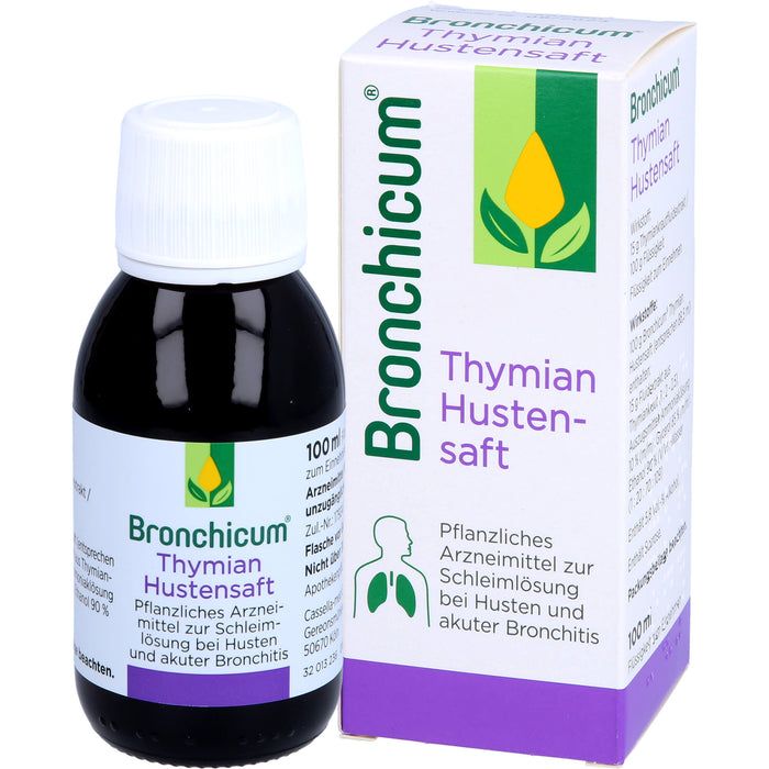 Bronchicum Thymian Hustensaft zur Schleimlösung bei Husten und akuter Bronchitis, 100 ml Lösung