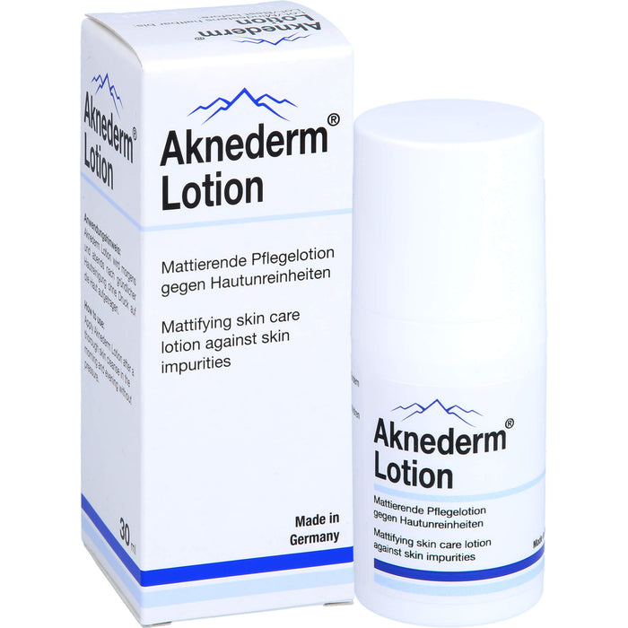 Aknederm mattierende Pflegelotion gegen Hautunreinheiten, 30 ml Lotion