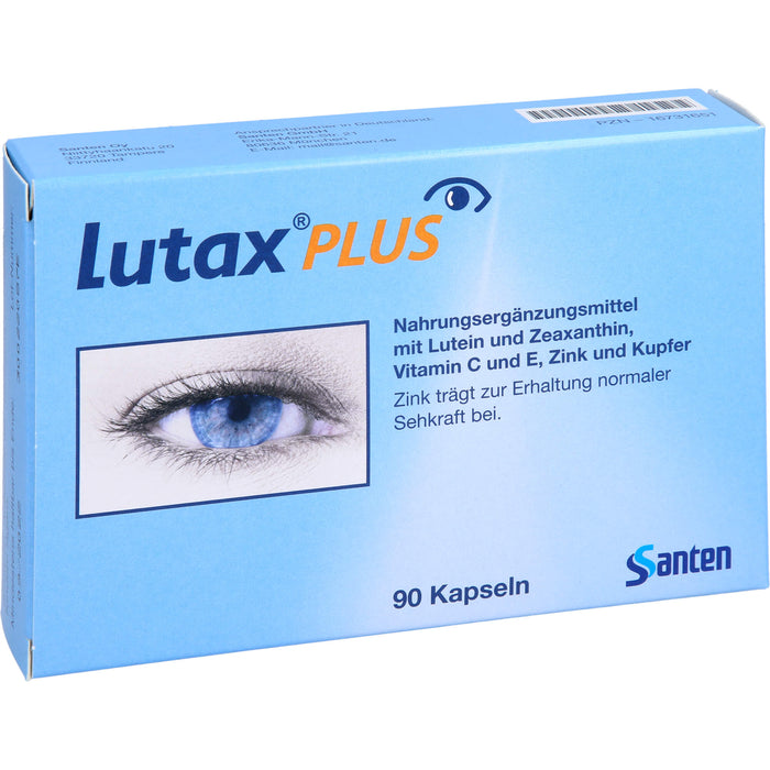 Santen Lutax Plus Kapseln zur Erhaltung normaler Sehkraft, 90 pcs. Capsules