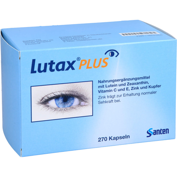 Santen Lutax Plus Kapseln zur Erhaltung normaler Sehkraft, 240 pcs. Capsules