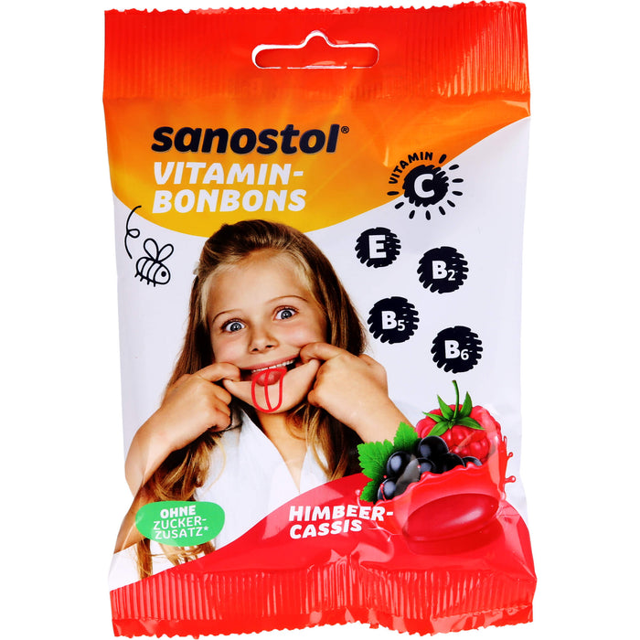 Sanostol Vitamin-Bonbons Himbeer-Cassis, 75 g Candies