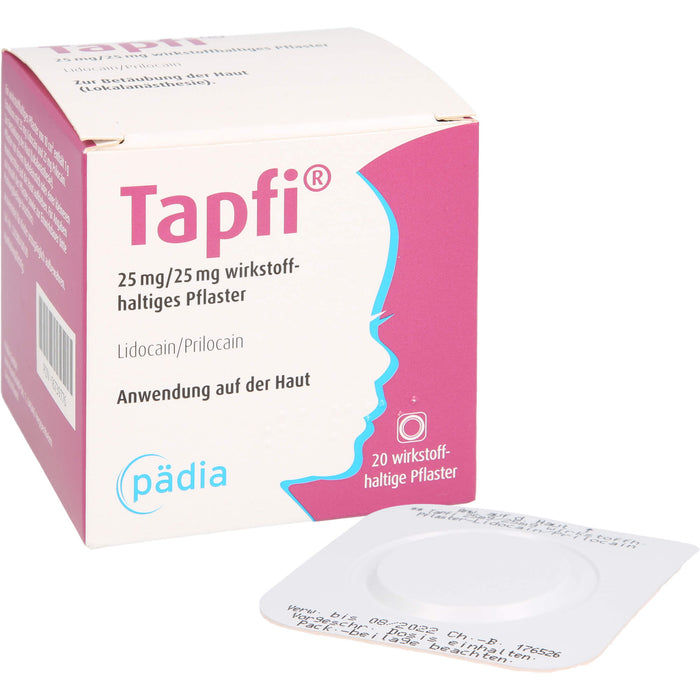 Tapfi 25 mg/25 mg wirkstoffhaltiges Pflaster, 20 St PFL