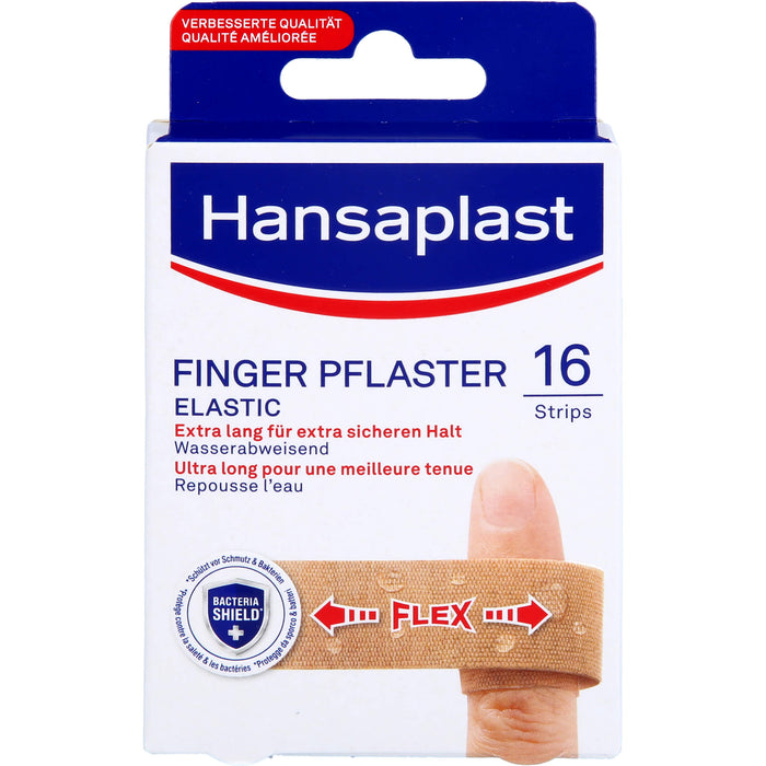 HANSAPLAST ELASTIC Fingerstrips, 16 pcs. Patch